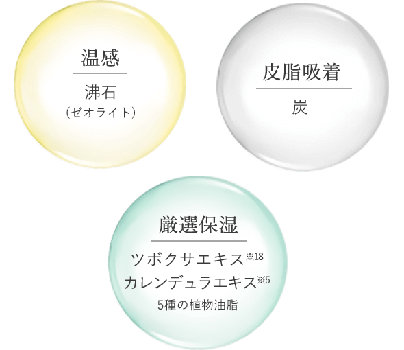 温感 皮脂吸着 厳選保湿