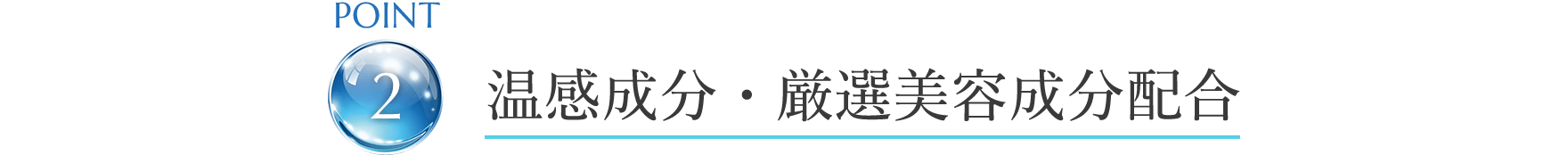 point2 温感成分・厳選美容成分配合